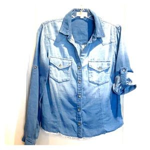 Anthropologie Cloth and Stone pinwale cord shirt S